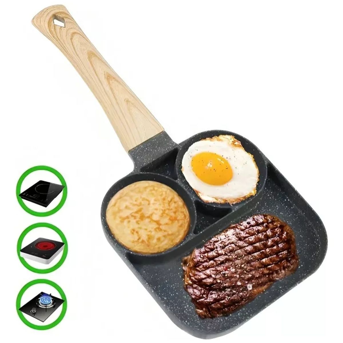 GENERICO - Sartén Antiadherente Especial Para Tortilla De Desayuno