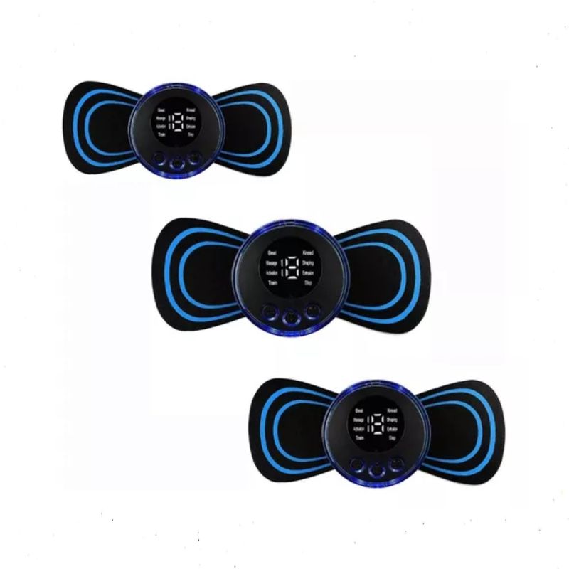 GENERICO - Pack 3 Masajeador Eléctrico Mini Con Pegatinas Inteligentes