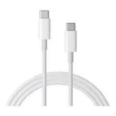GENERICO - Cable Usb Tipo C A Tipo C Doble Entrada Carga Y Datos blanco