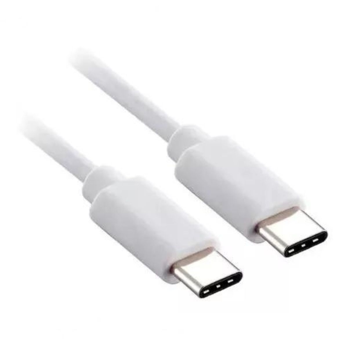 GENERICO - Cable Usb Tipo C A Tipo C Doble Entrada Carga Y Datos blanco