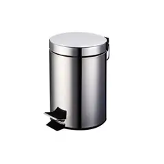 GENERICO - Basurero Papelero Pedal 3 Lts Acero Inoxidable