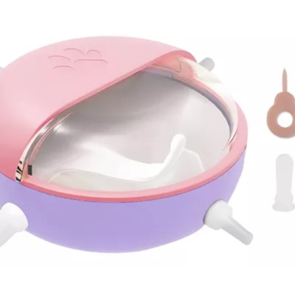 GENERICO - Bebedero Alimentador Leche Mascotas Gato Perro Cuenco Rosa