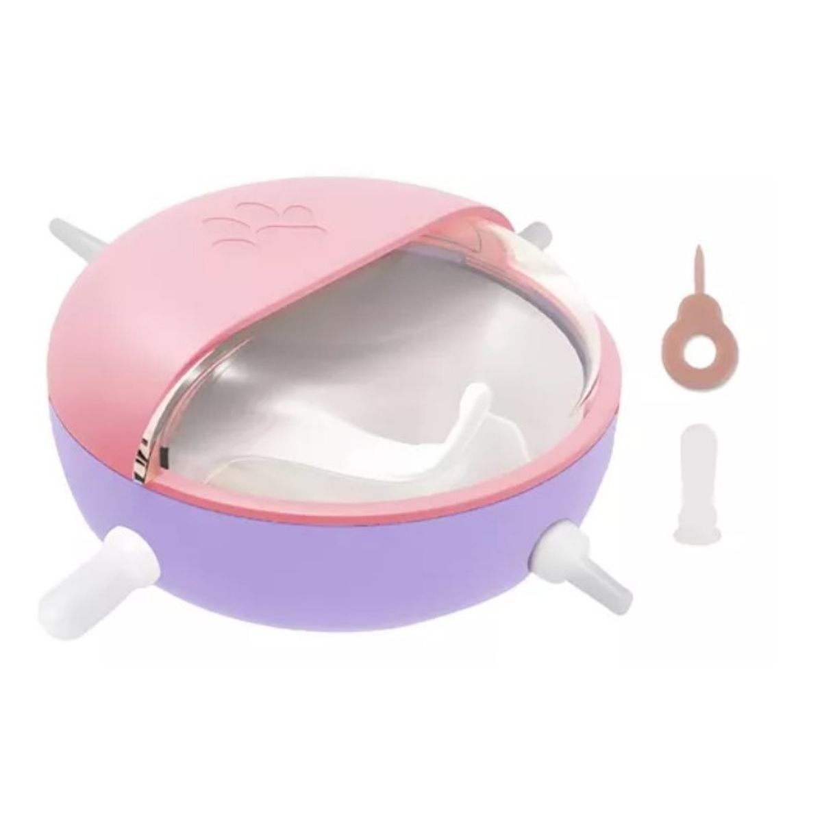 GENERICO - Bebedero Alimentador Leche Mascotas Gato Perro Cuenco Rosa