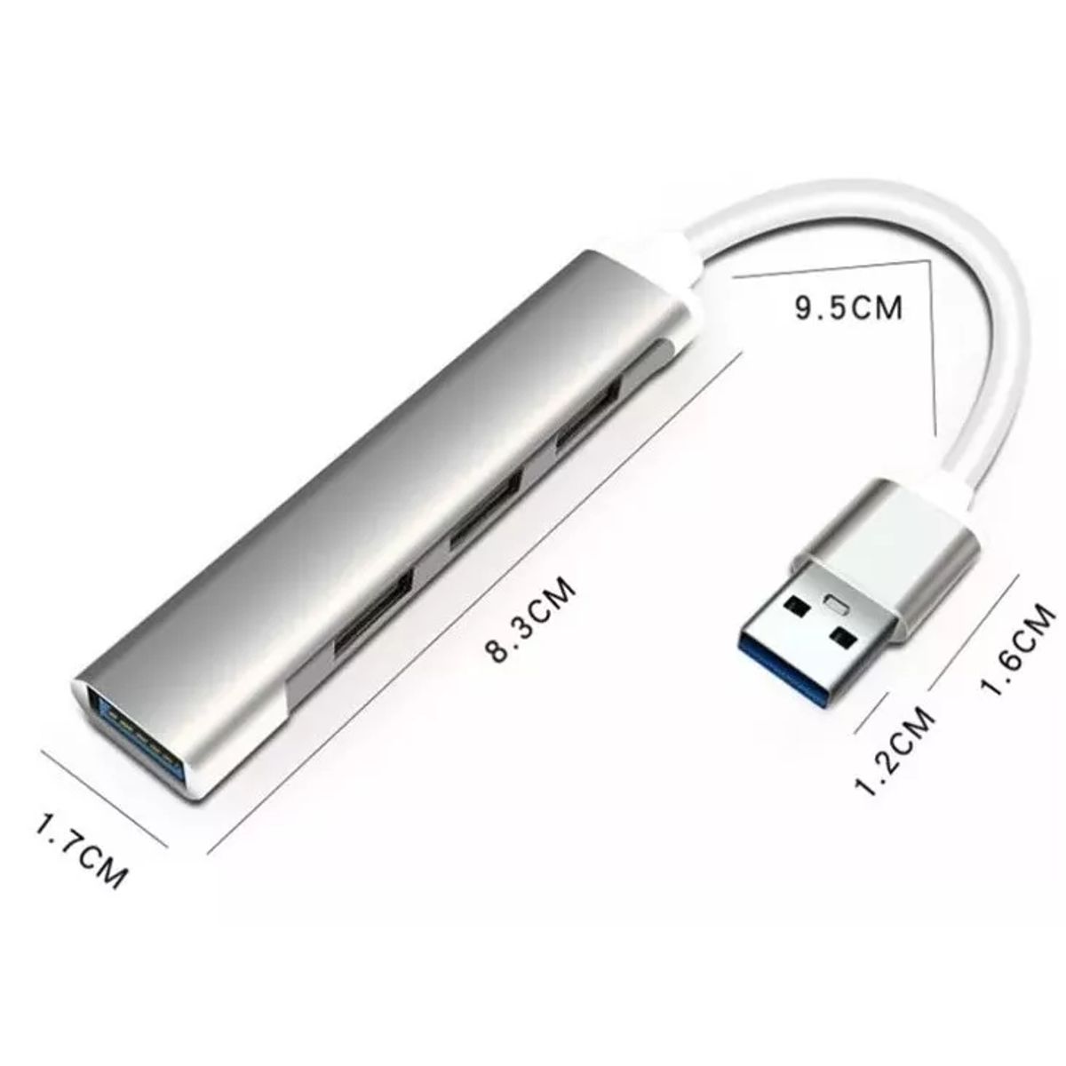 GENERICO - Adapatador Hub Usb 3.0 A 4 Puertos Para Notebook Macbook