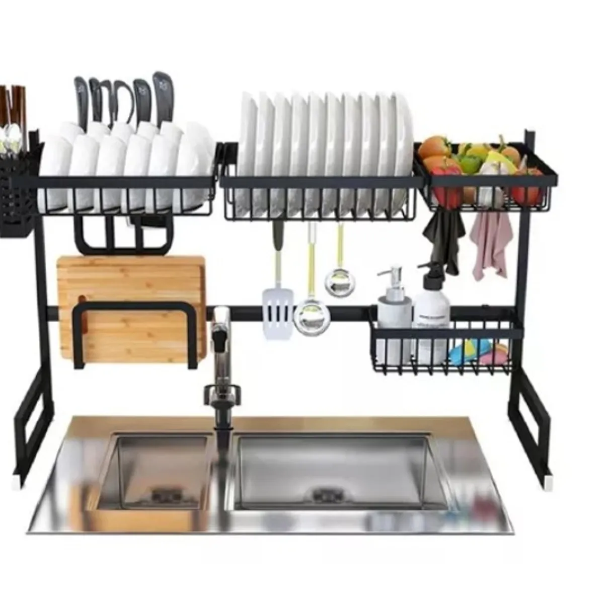 GENERICO - Secaplatos Acero Inoxidable Escurridor Plato Acero Inoxidable