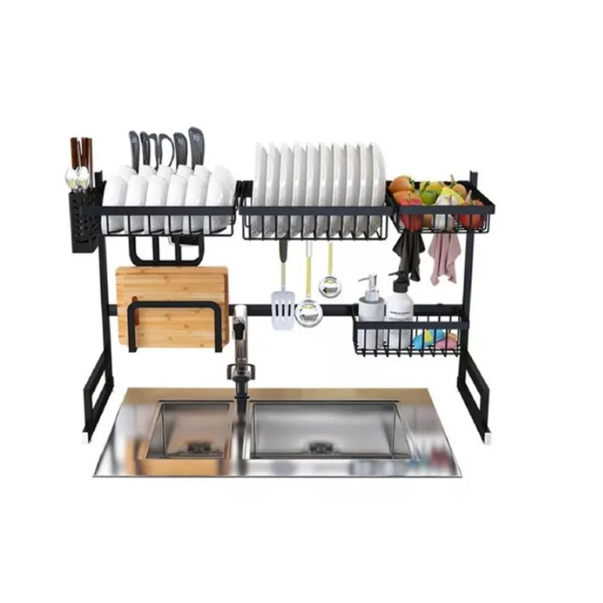 GENERICO - Secaplatos Acero Inoxidable Escurridor Plato Acero Inoxidable