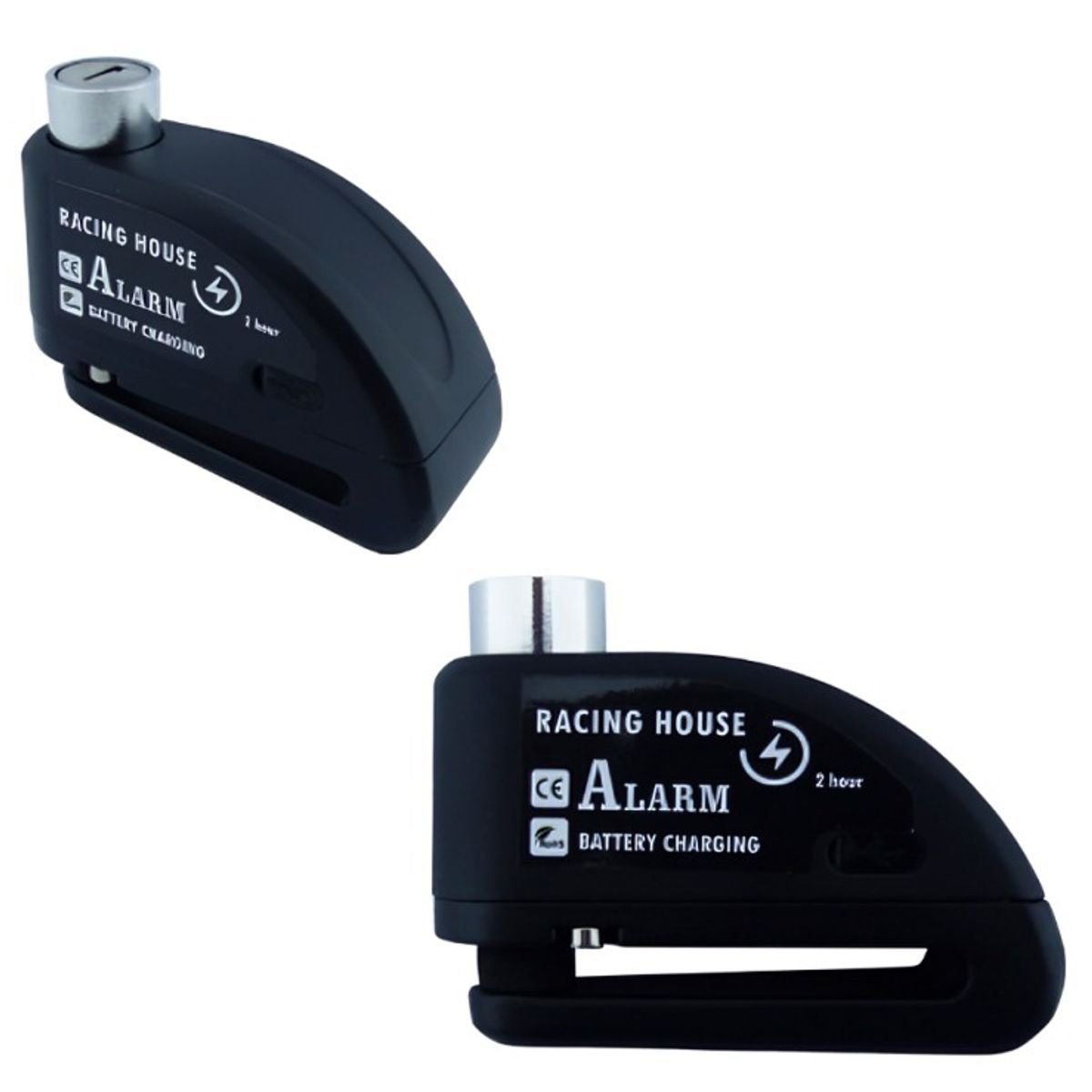 OEM - CANDADO PARA FRENO DISCO CON ALARMA NEGRO CON 2 LLAVES