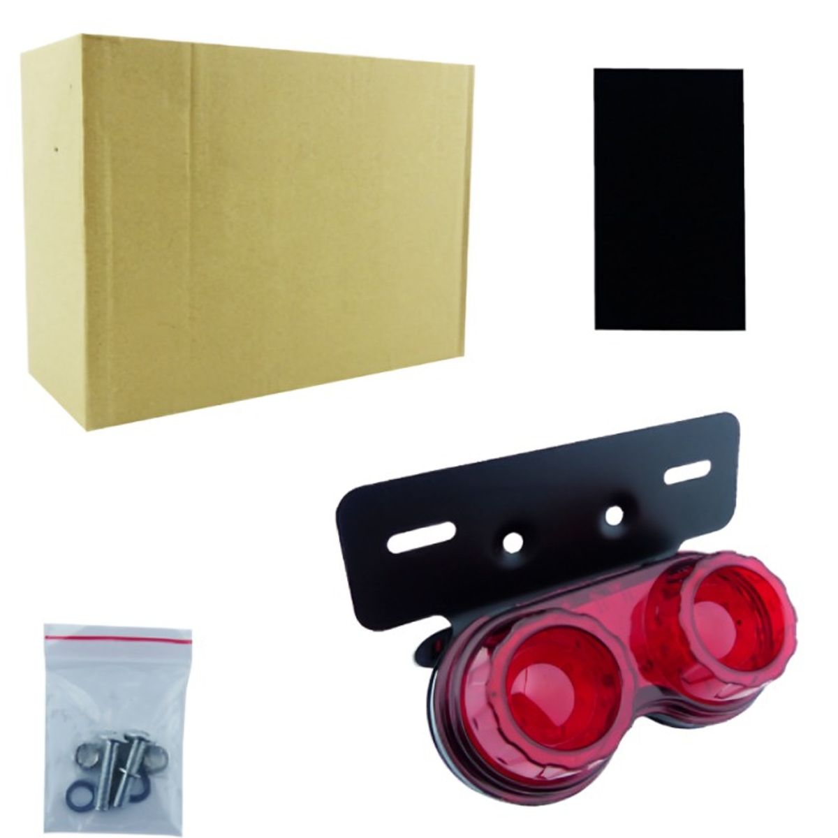 OEM - LUZ DE FRENO Y GIRO PARA MOTO CON SOPORTE REDONDO 12 VOLT