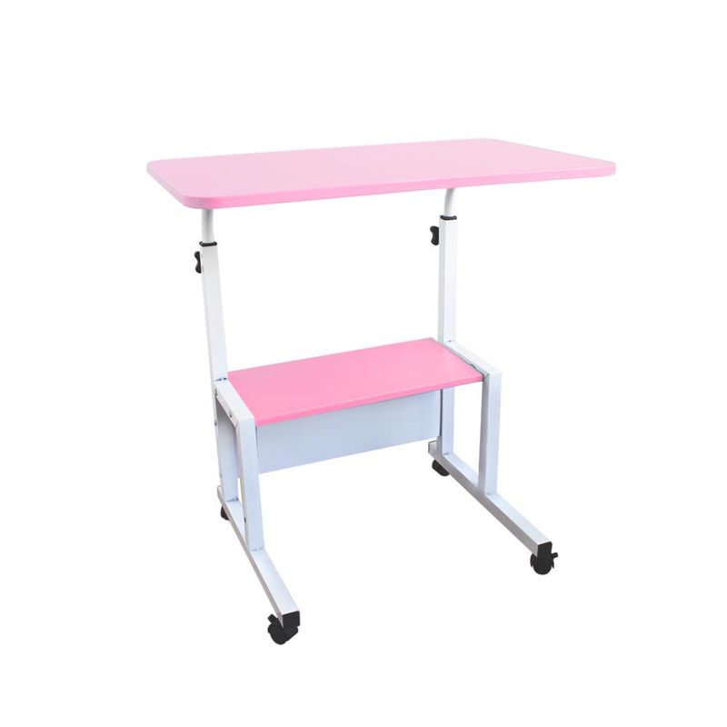 GENERICO - Escritorio Mesa Doble Movil Ajustable Rosa