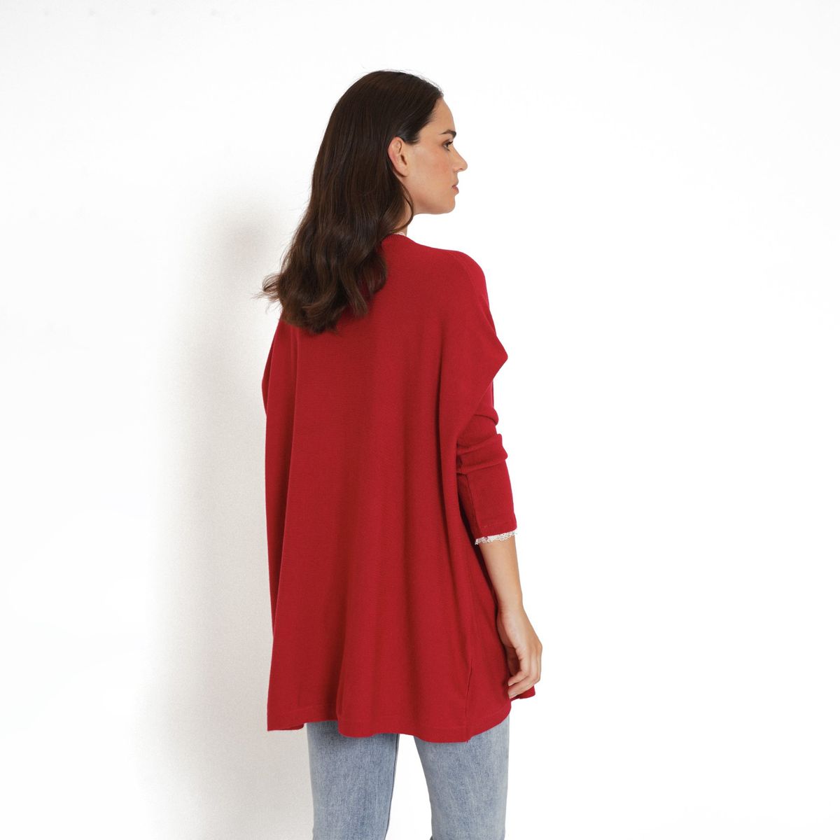 GUINDA - Sweater con Broderie Trayo GUINDA
