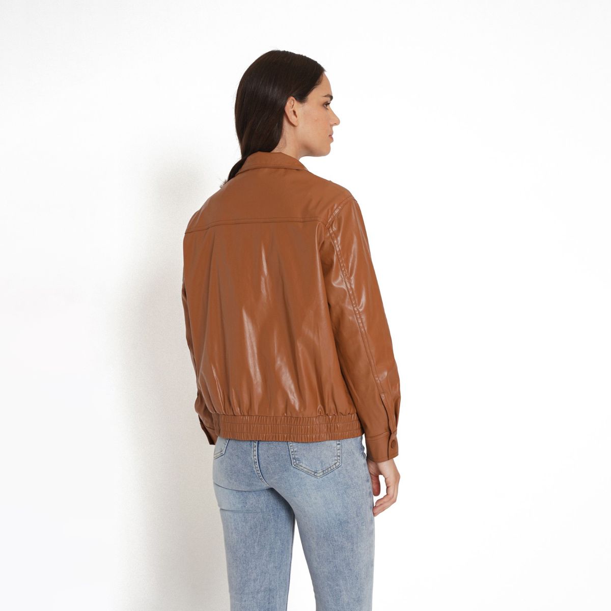 GUINDA - Chaqueta de Cuerina Amande GUINDA