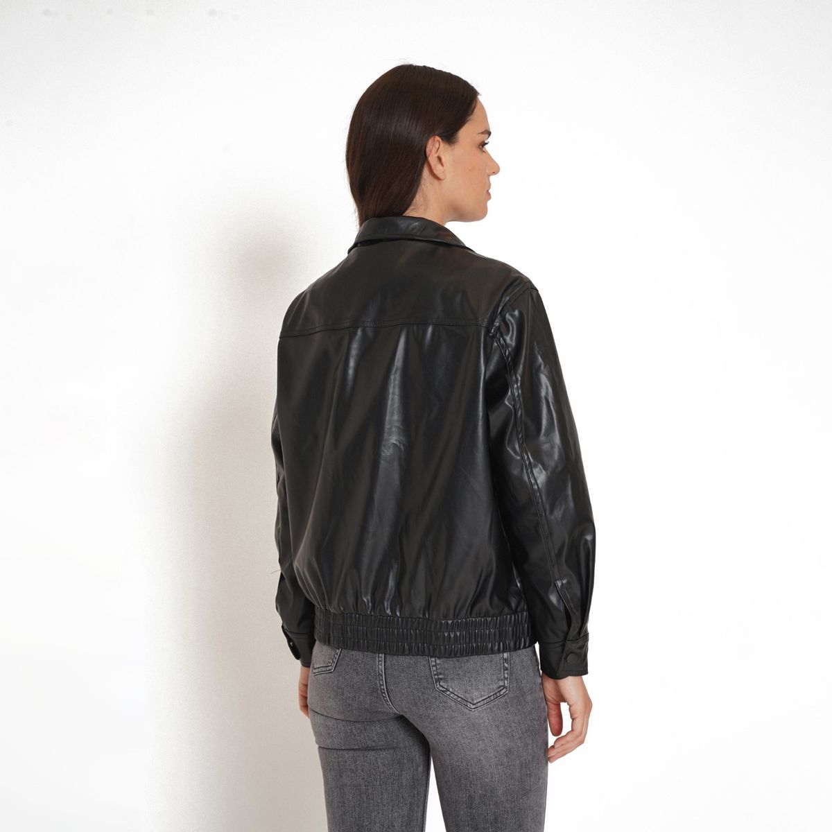 GUINDA - Chaqueta de Cuerina Amande GUINDA