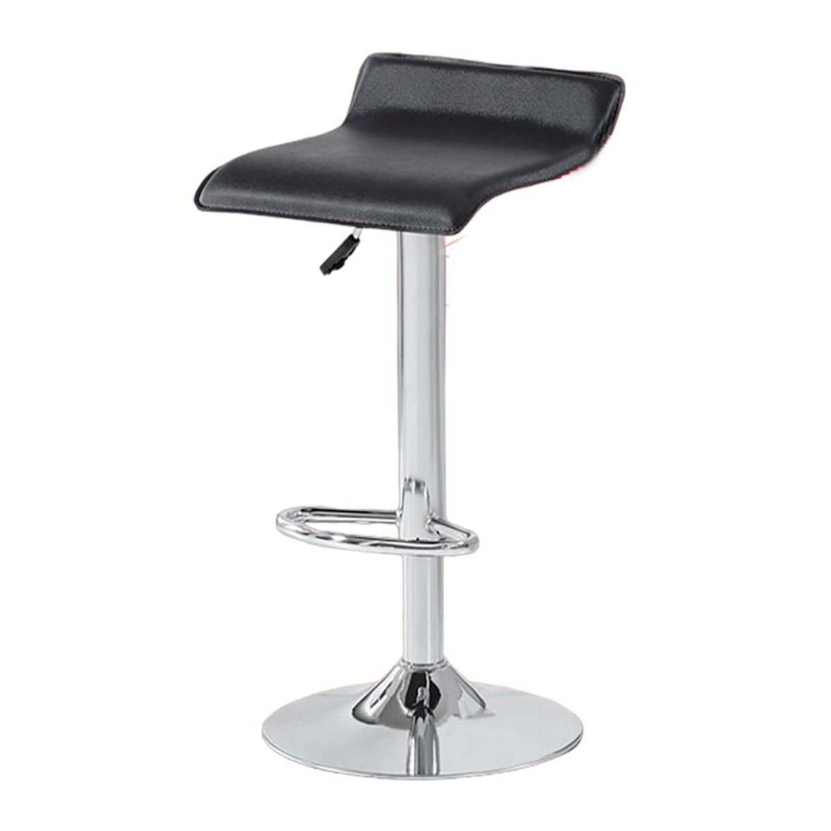 DETODOYMAS - Silla Piso Bar Taburete Ecocuero Colores - Negro