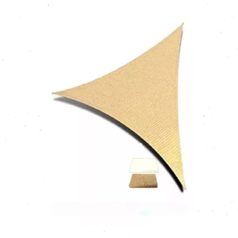 GENERICO - Lona Toldo Vela Sombra Triangular 3x3x3 Mts Anti Uv Color Beige Arena