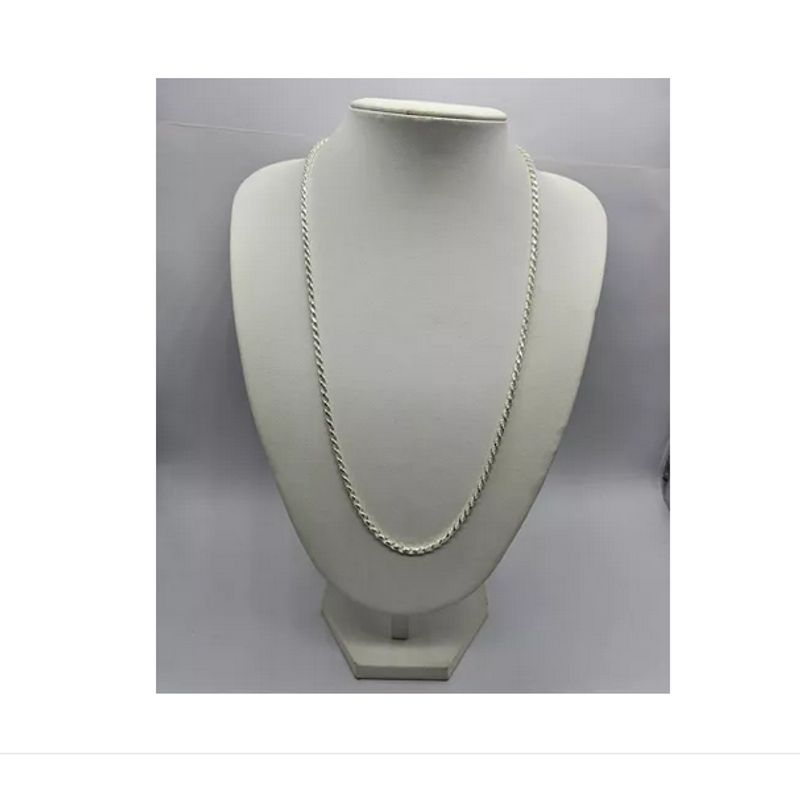 GENERICO - Cadena Hombre Turbillon Plata Italiana 925 - 60 Cm