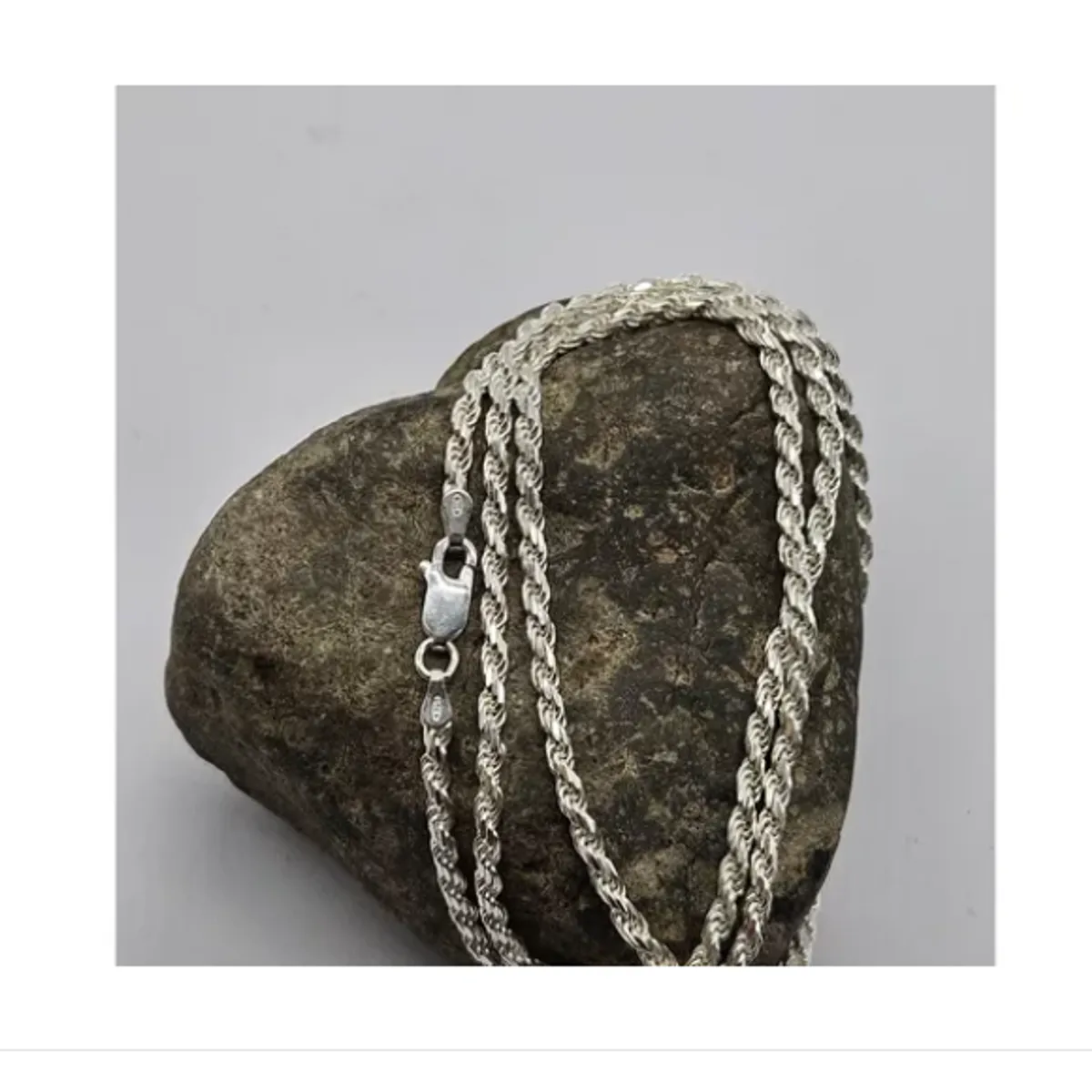 GENERICO - Cadena Hombre Turbillon Plata Italiana 925 - 60 Cm