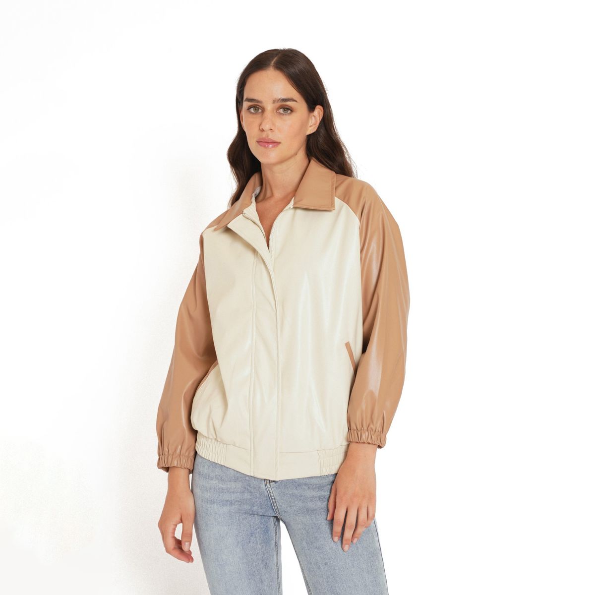 GUINDA - Chaqueta de Cuerina Savina GUINDA