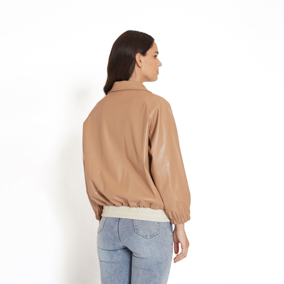 GUINDA - Chaqueta de Cuerina Savina GUINDA