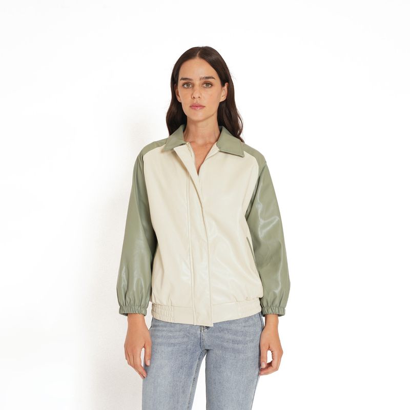 GUINDA - Chaqueta de Cuerina Savina GUINDA
