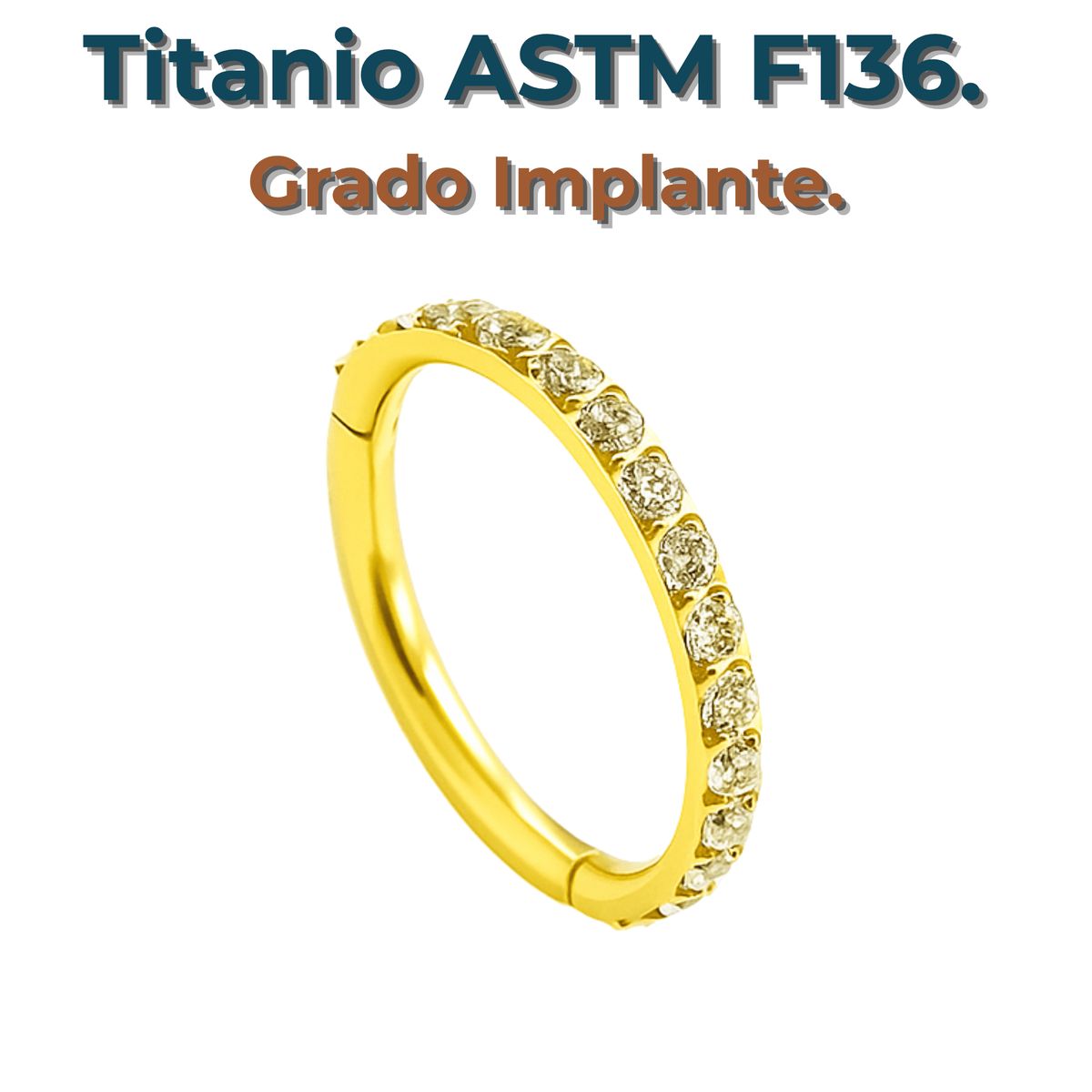ELBAULDEJUMA - Piercing Septum 8mm Oreja Chapado En Oro Titanio Astm F136