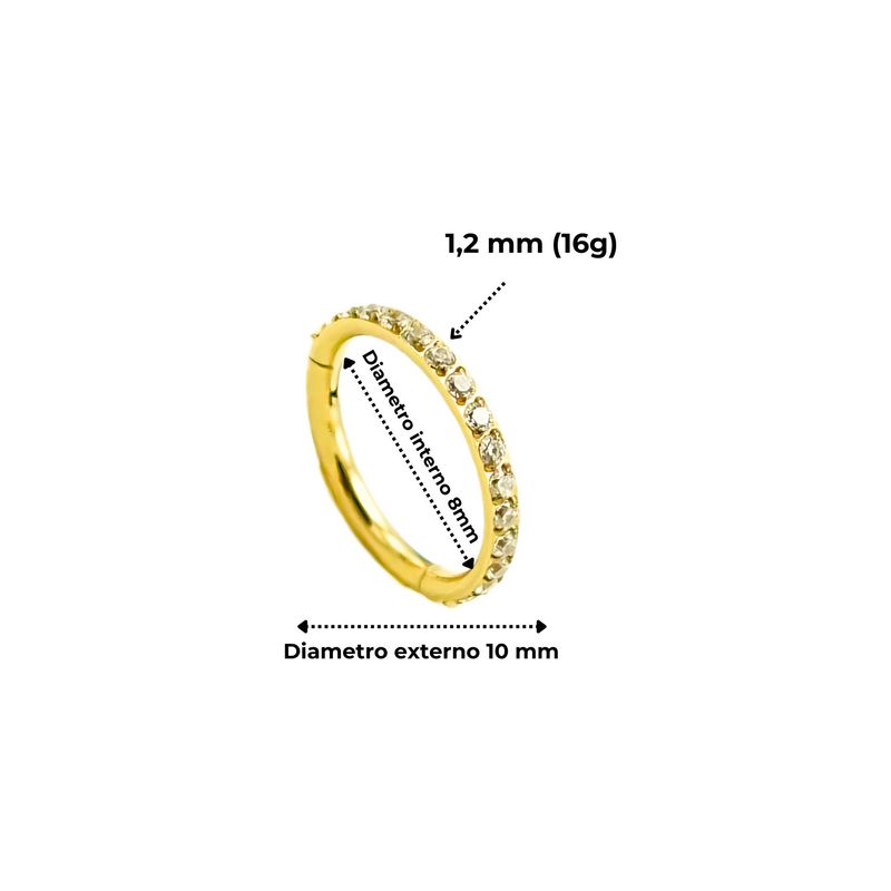 ELBAULDEJUMA - Piercing Septum 8mm Oreja Chapado En Oro Titanio Astm F136