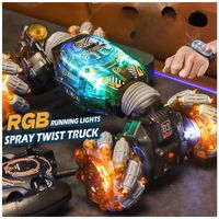 Coche RC Acrobático 4X4 Control Gestos Efectos Luz Sonido y Humo 50mts 20 Minutos de Juego