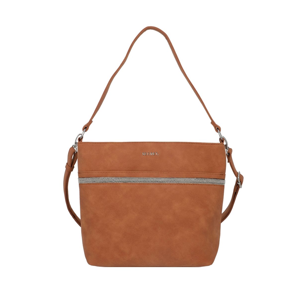 SECRET - Cartera de hombro Secret Palermo FW24 Café L