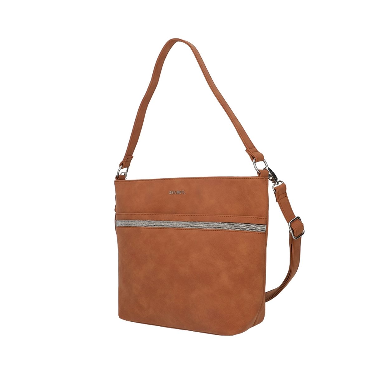 SECRET - Cartera de hombro Secret Palermo FW24 Café L