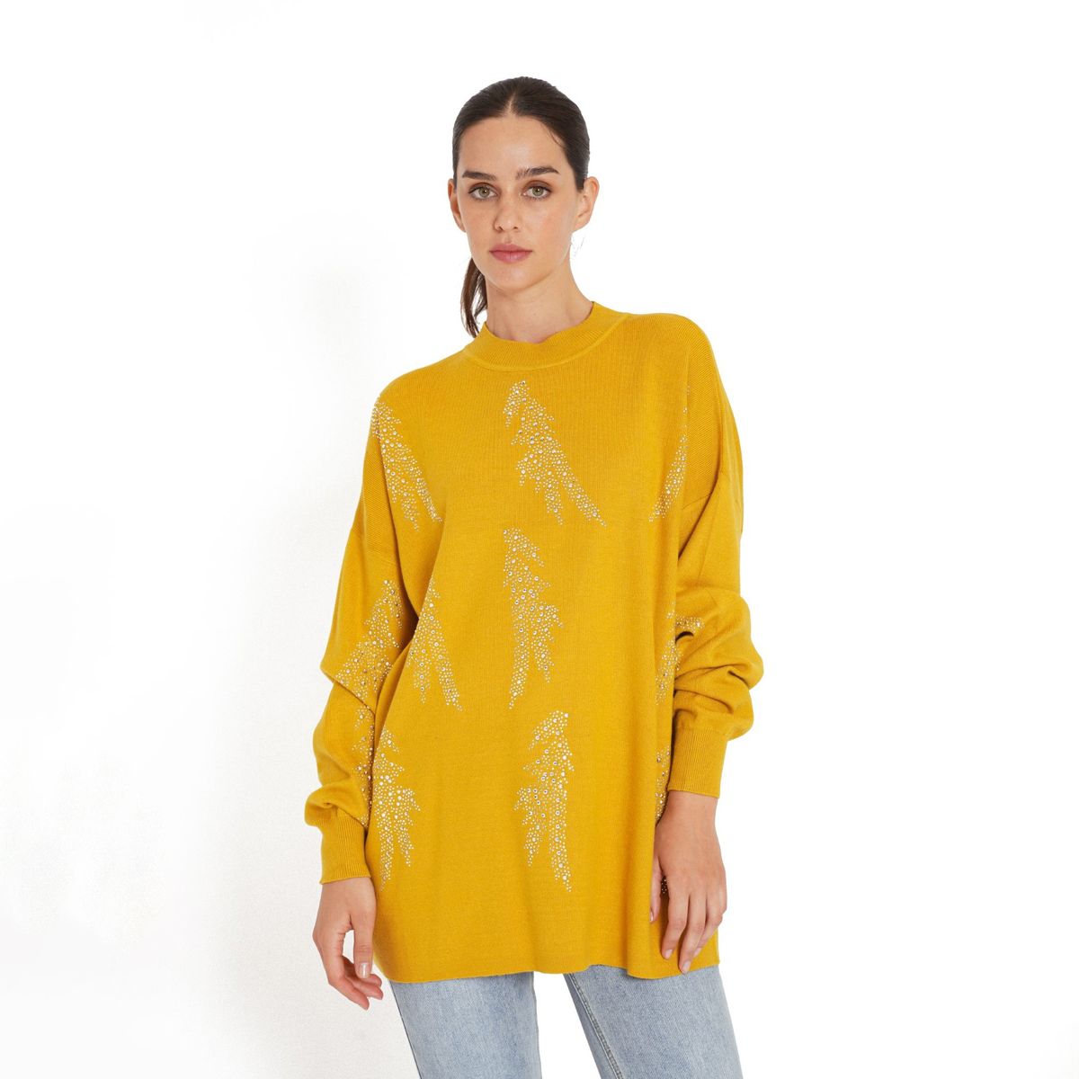 GUINDA - Sweater con Brillos Coru GUINDA