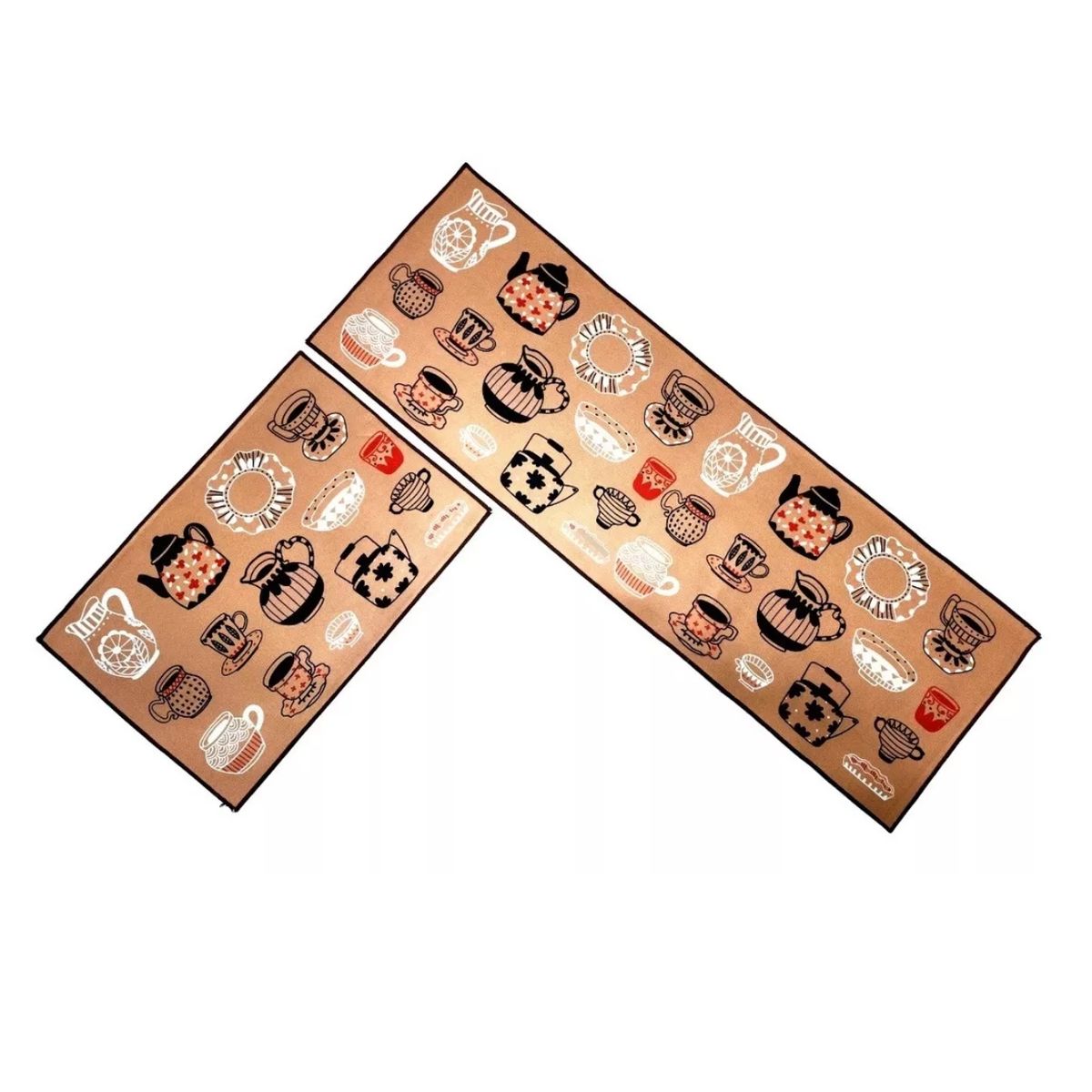 GENERICO - Alfombra Para Cocina Piso Baño Antideslizante Set 2 En 1