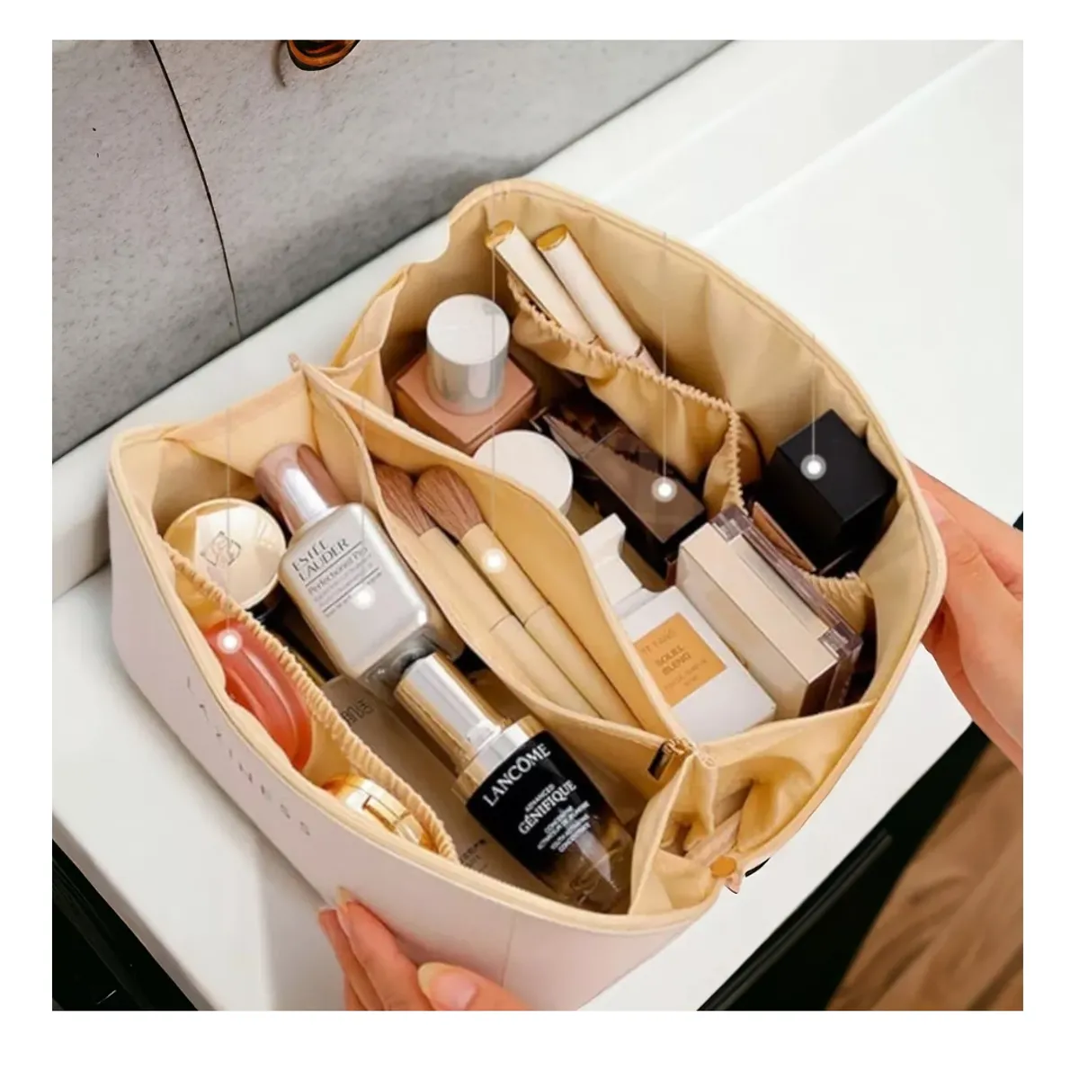 GENERICO - Bolso Organizador Para Maquillaje Elegante