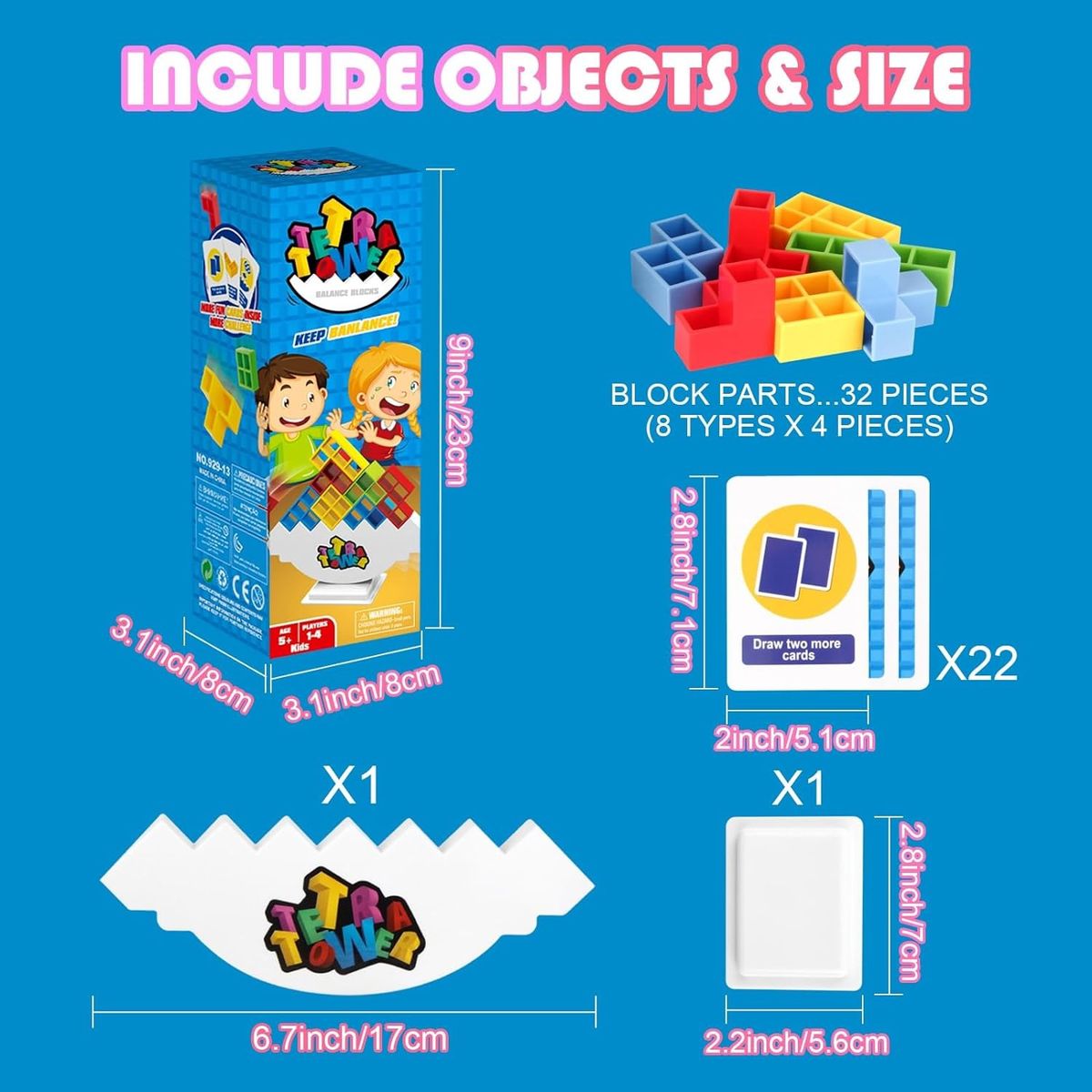 GENERICO - Tetris de equilibrio 48 piezas Tetra Tower