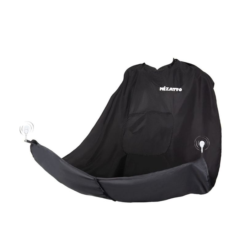 GENERICO - SC Home Capa Delantal para Corte de Barba Afeitado - Negro
