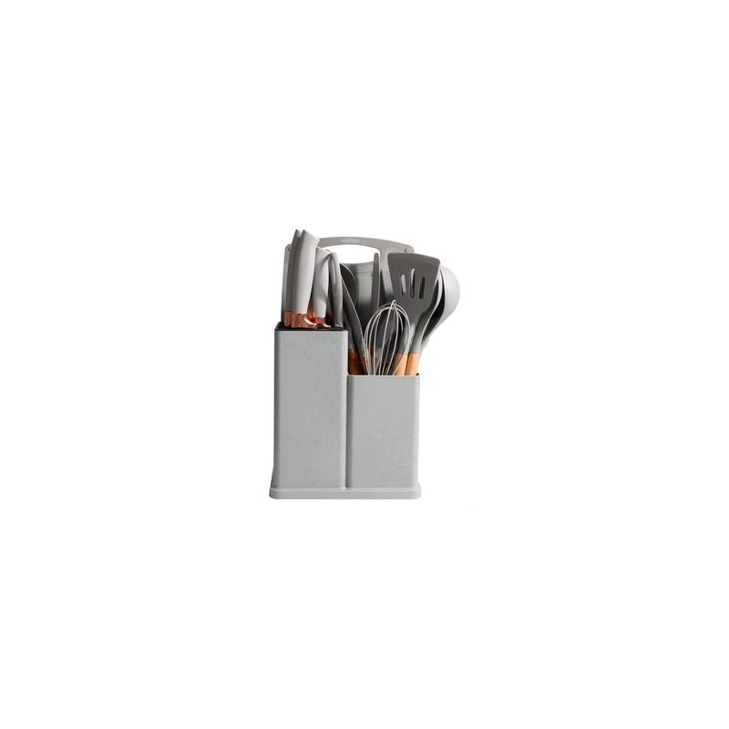 GENERICO - Set 19 Utensilios De Cocina De Acero Inoxidable Y Silicona