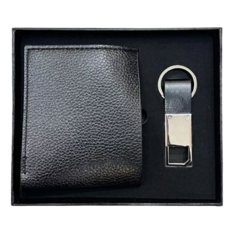 GENERICO - Cartera Billetera Vintage De Cuero Con Accesorio Llavero