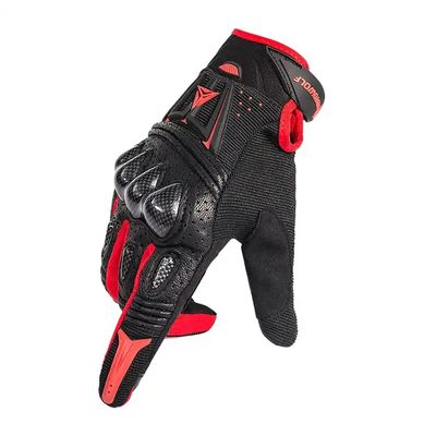 Imagen 2 del producto Guantes de Motociclismo Deportivos y Táctiles 0304 Negro-Rojo