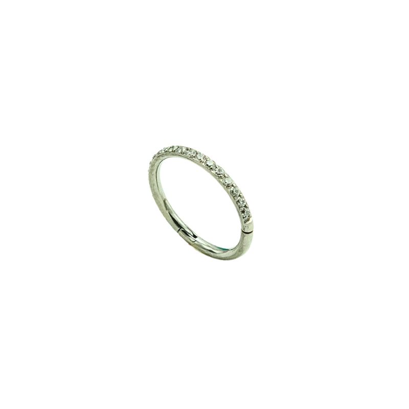 ELBAULDEJUMA - Piercing Septum 8mm Oreja Zirconias 16g Titanio Astm F136