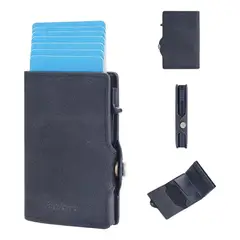 GENERICO - Billetera Tarjetero Cuero Hombre Minimalista