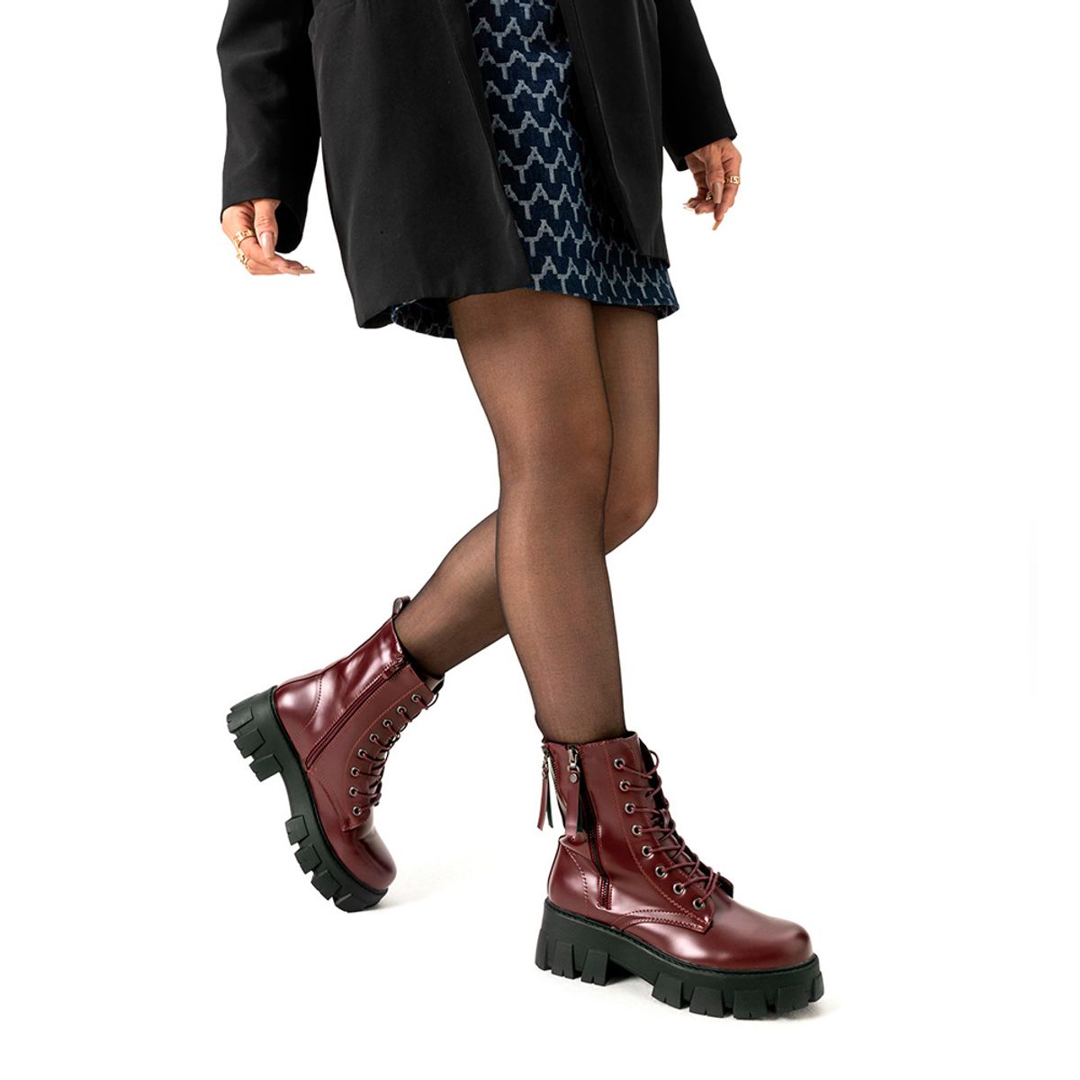 WEIDE - Botin Burdeo Casual Mujer Weide CZY576