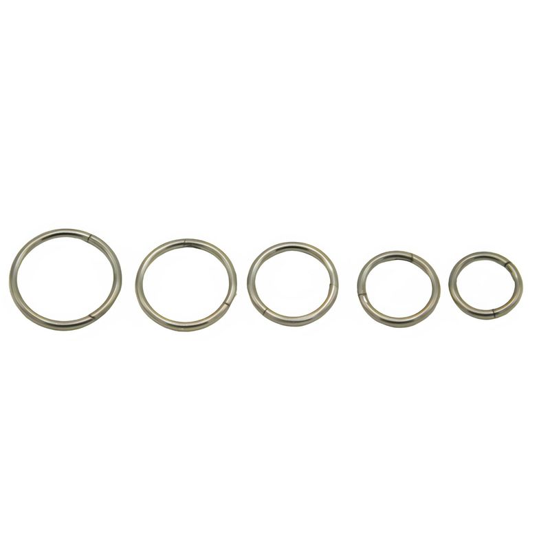 ELBAULDEJUMA - Pack 5 Piercing Clicker 18g Aro Titanio Astm F136 Plateado