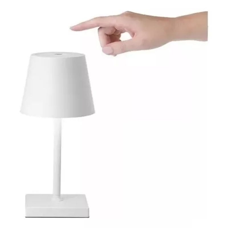 GENERICO - Lámpara De Mesa Escritorio Portátil Led Recargable Blanco