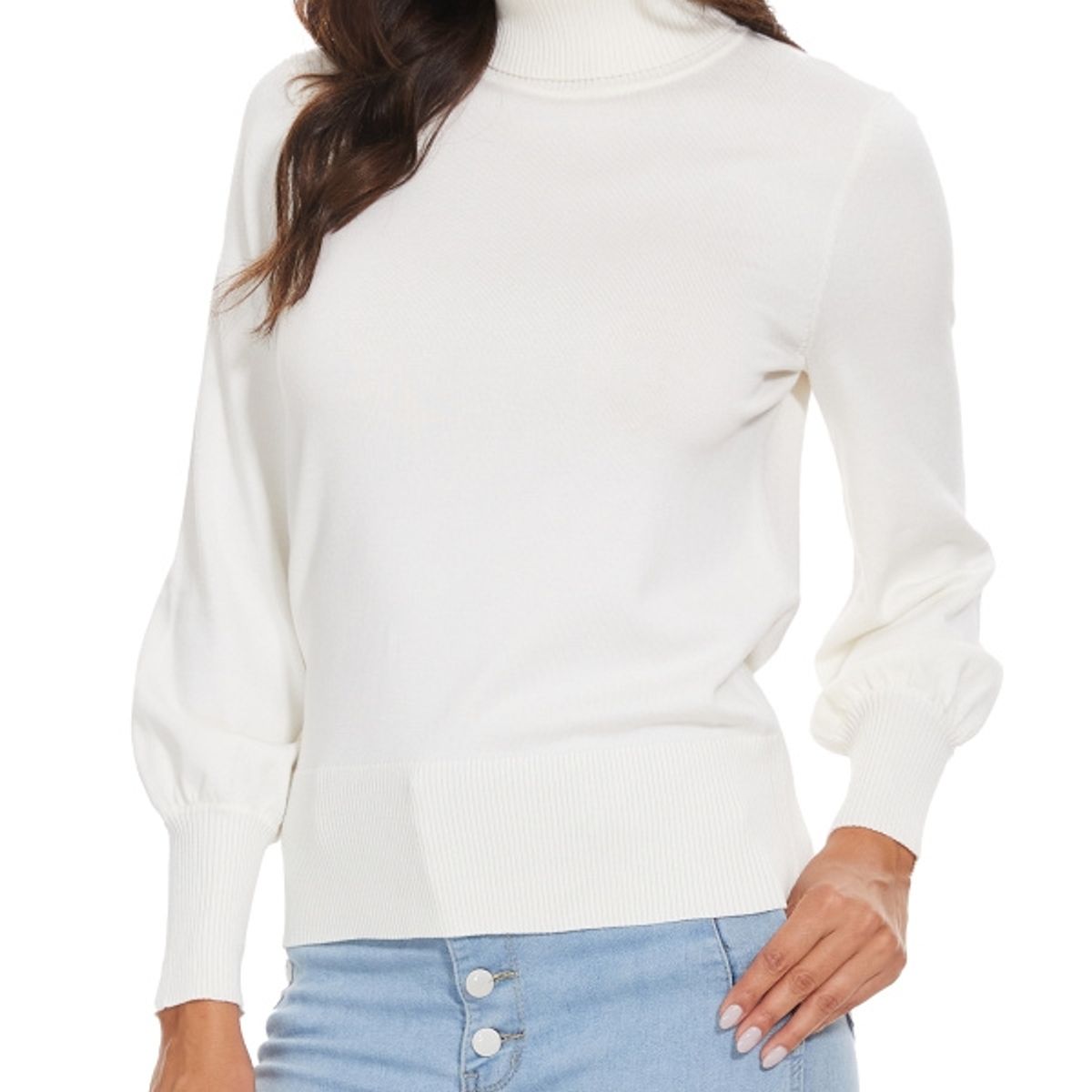 MOSS ROSE - Cárdigan de cuello alto manga larga y hombros largos para mujer.