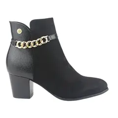 CHALADA - Botin Mujer Negro Casual Costa-1