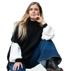 LA MONA LUISA - Chaleco Grecia Negro -