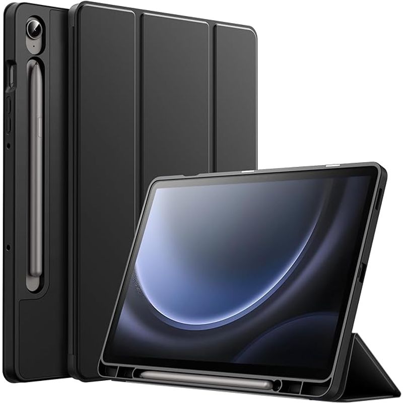 GENERICO - Funda Smart Case Para Tablet Samsung Tab S9 / S9 Fe 10.9 - Negro