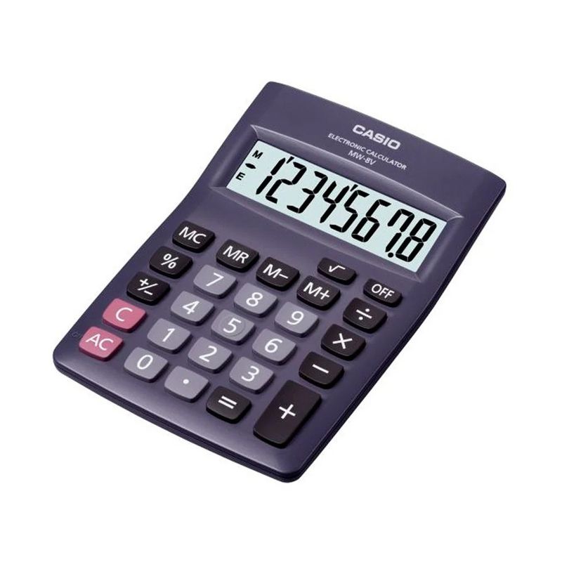 CASIO - Calculadora de Bolsillo color Negro MW-8V-BK