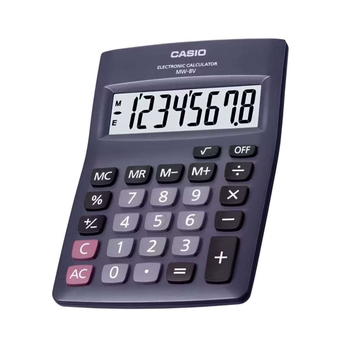 CASIO - Calculadora de Bolsillo color Negro MW-8V-BK