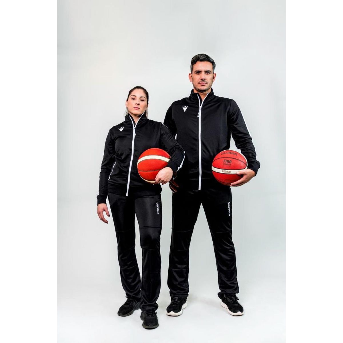 MACRON - Buzo Deportivo Hero Macron Mujer Negro-Blanco