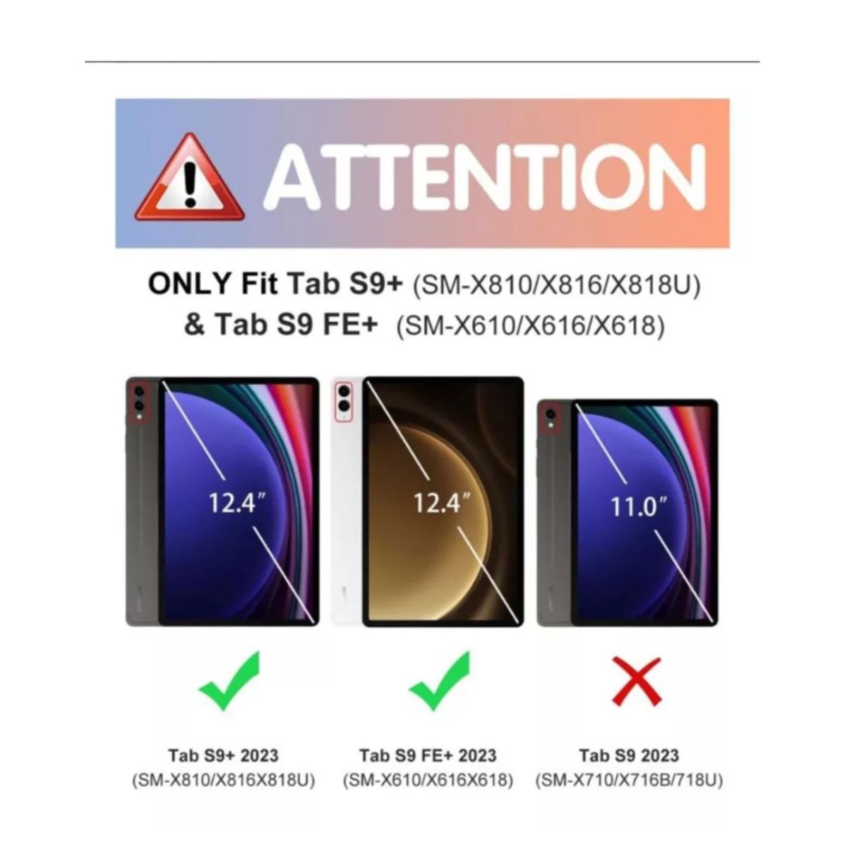 GENERICO - Funda Smart Cover Para Tablet Samsung Tab S9+ Plus  S9 Fe 124