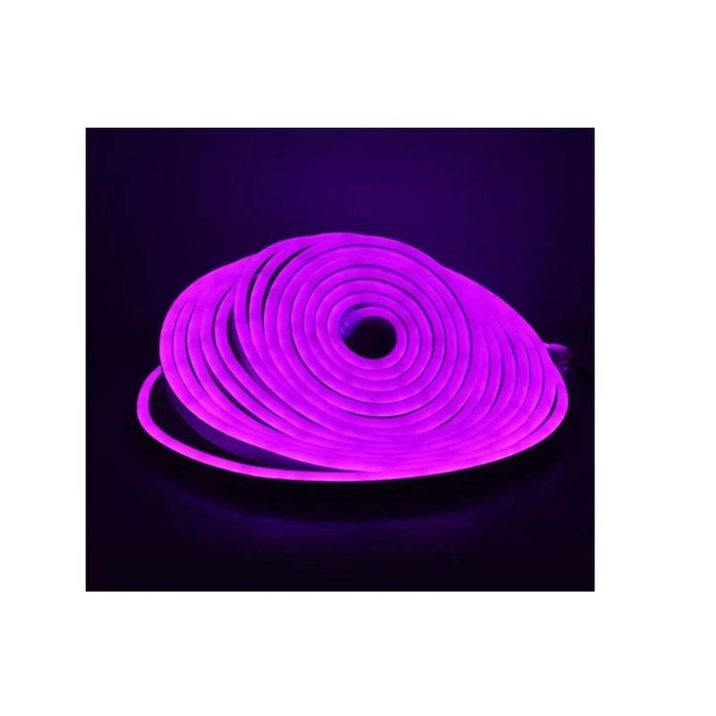 GENERICO - Tira Luz Led Neon 5 Metros Flexible Con Transformador 12v Violeta